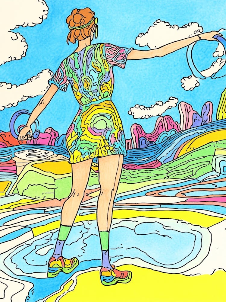 Psychedelisches Mädchen