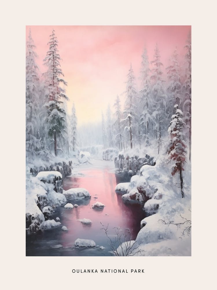 Dreamy Winter National Park Poster  Oulanka National Park Finland 3