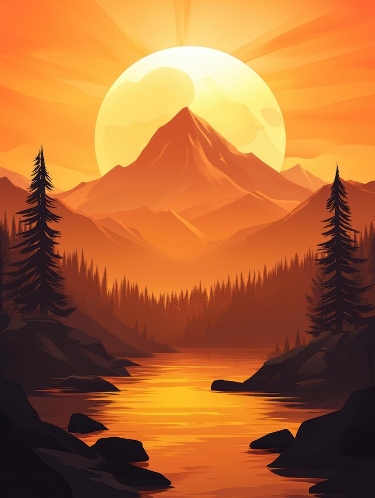 Sunset In The Mountains 106