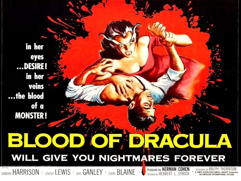 Sexy Horror Movie Poster, Blood Of Dracula