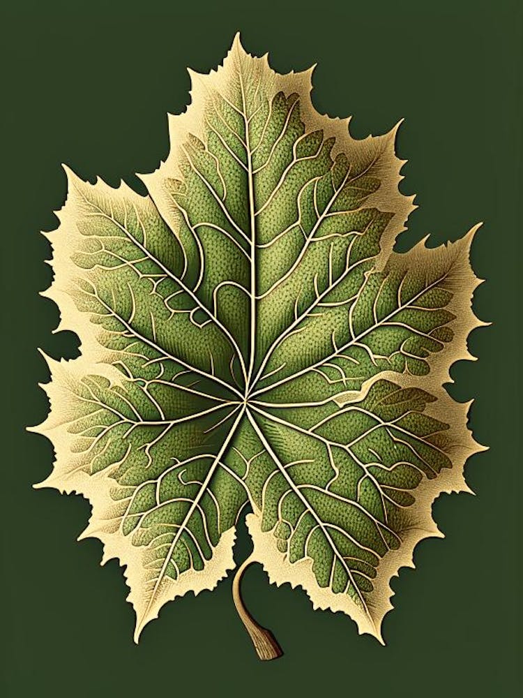 Sycamore Leaf Vintage Botanical 1