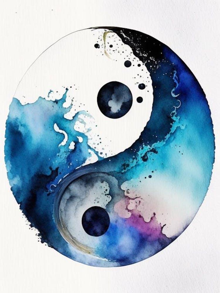 Repeat 1 Yin And Yang Watercolour