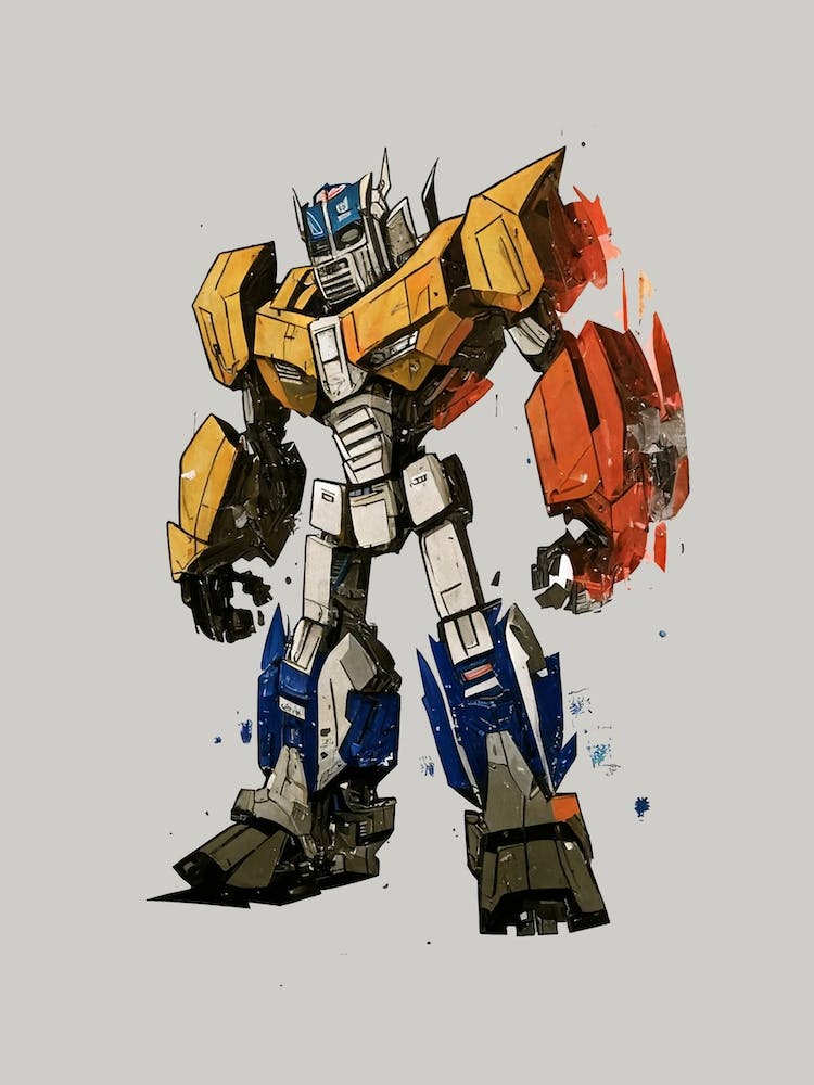 Transformer Car Robot Illustration