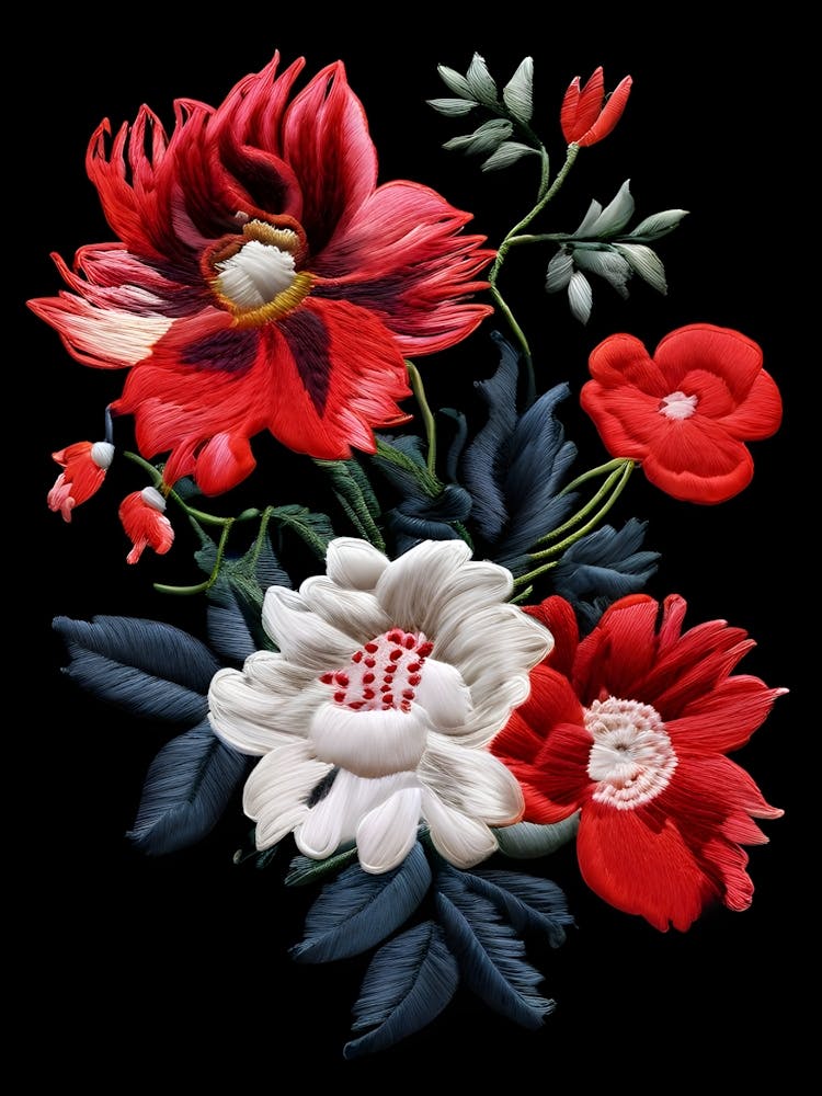 Embroidered Flowers