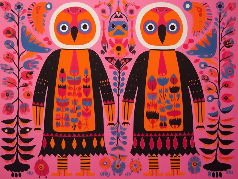 Meerkat 3 Folk Style Animal Illustration
