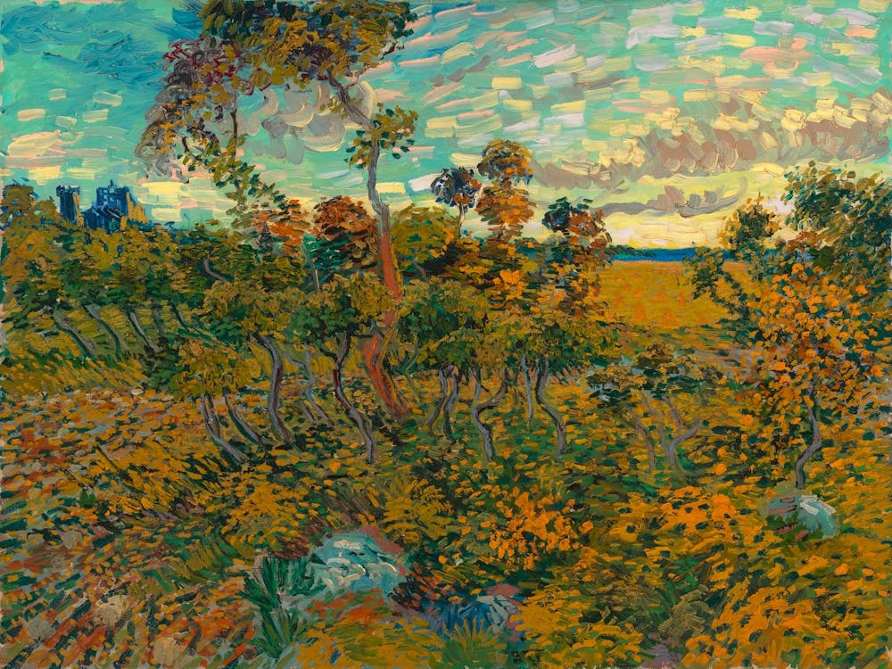 Sunset At Montmajour (1888), Vincent Van Gogh