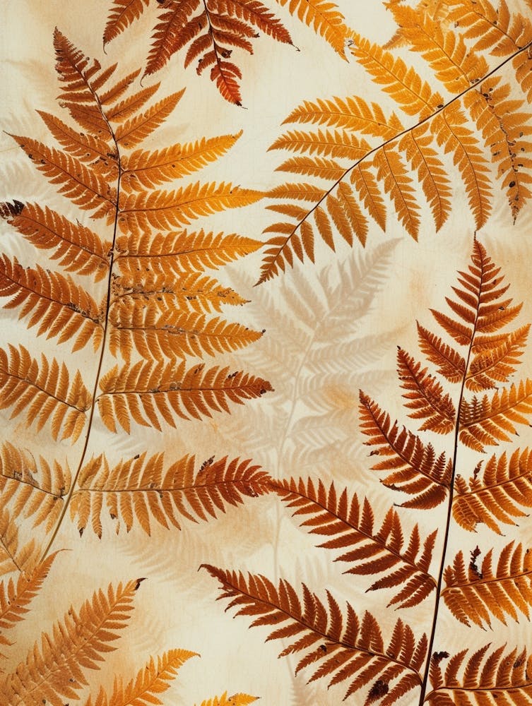 Pattern Poster Autumn Fern 1