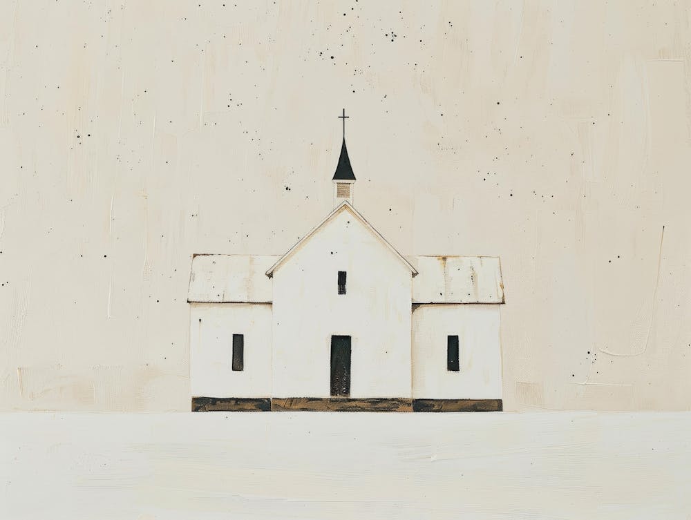 White Church Canvas Print 1
