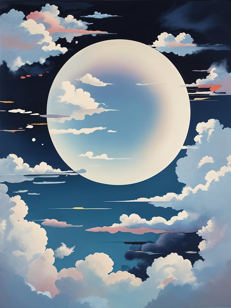 Full Moon And Clouds no2