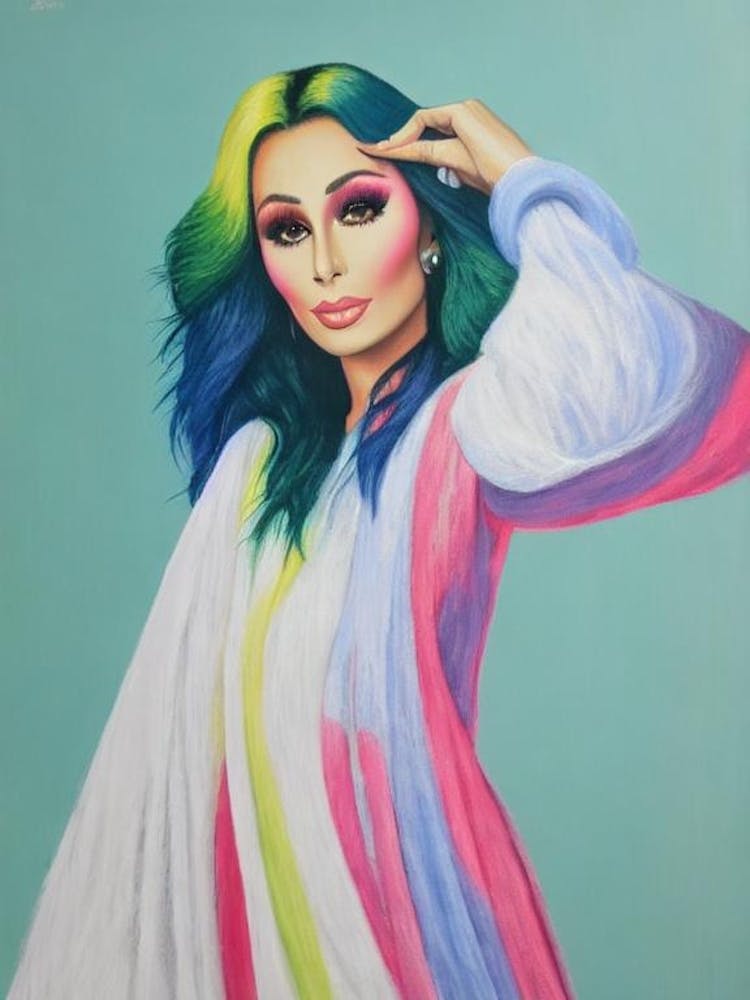 Cher 2 Colourful Illustration