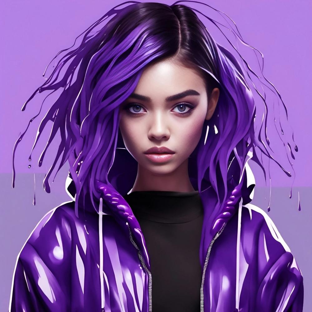 Girl With Purple Hair 1