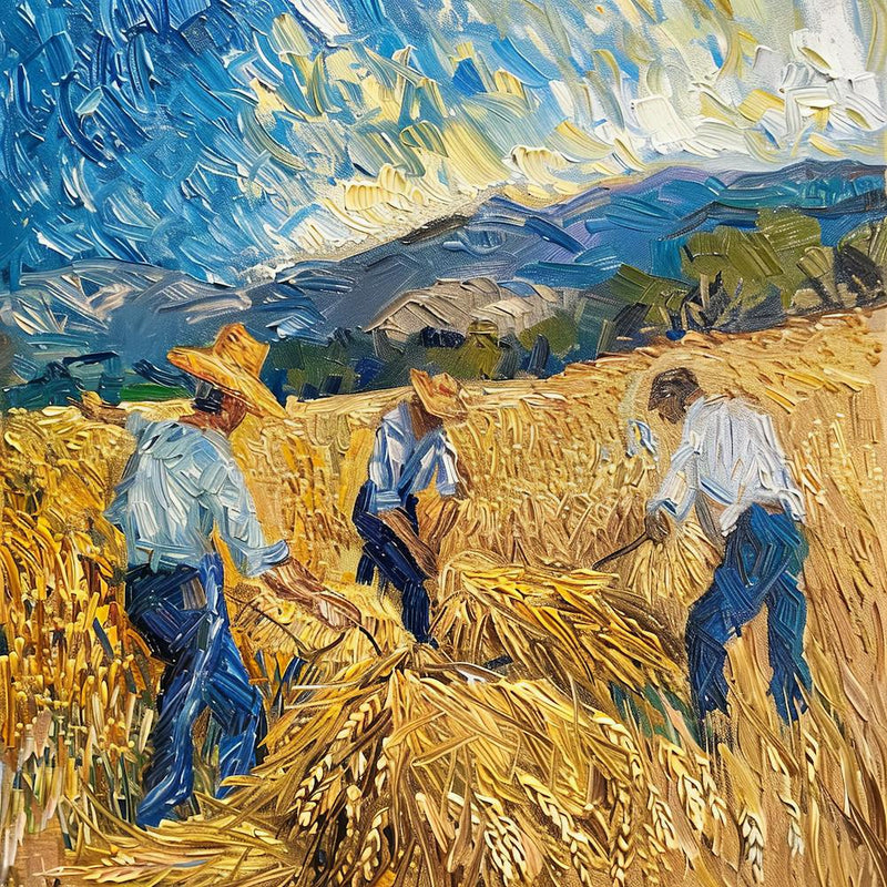 Van Gogh Style: The Wheat Threshers Series.