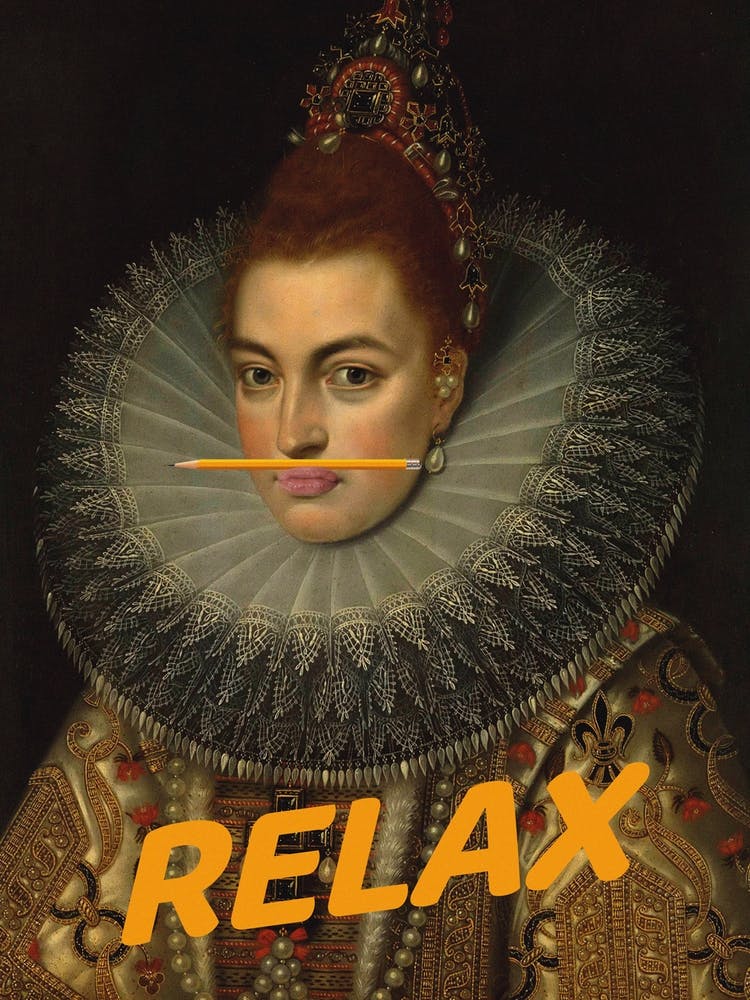 Relax Queen, Renaissance Oil Painting