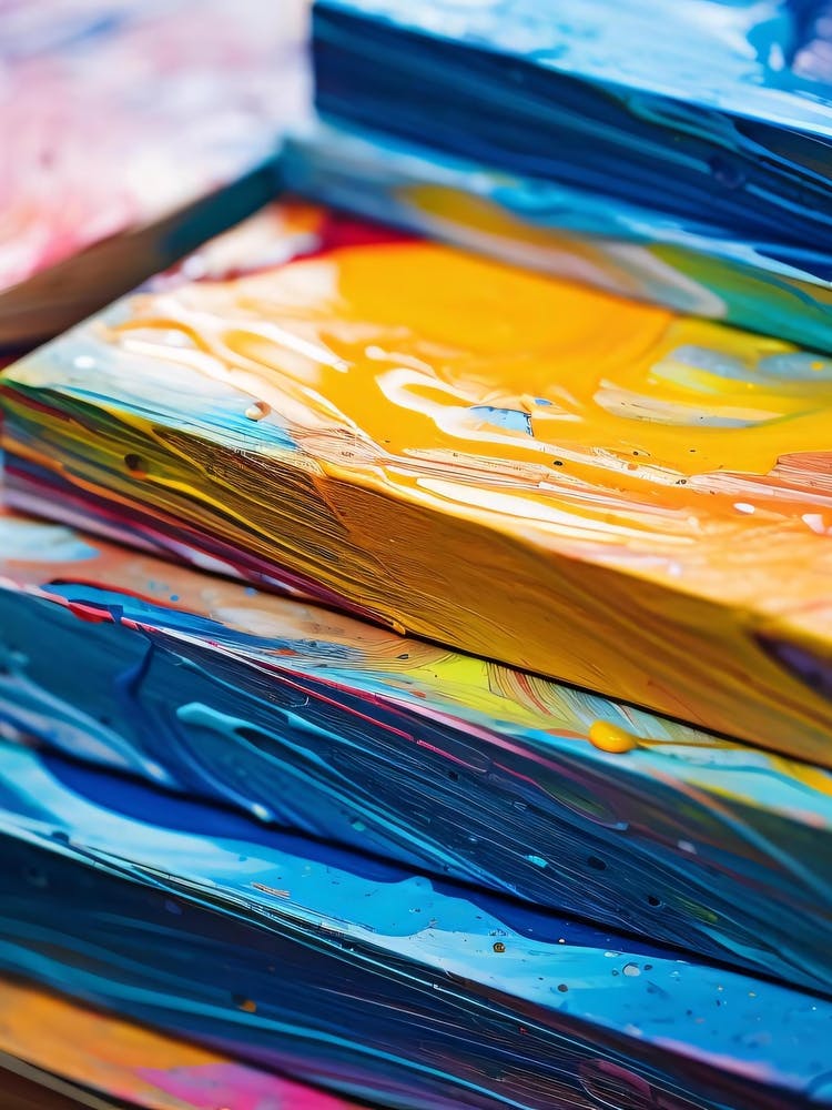 Colorful Paints On Paper