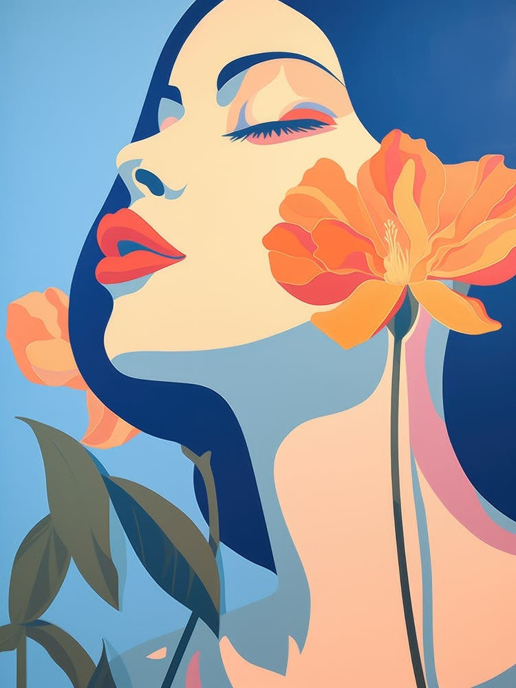 'The Girl With Flowers'