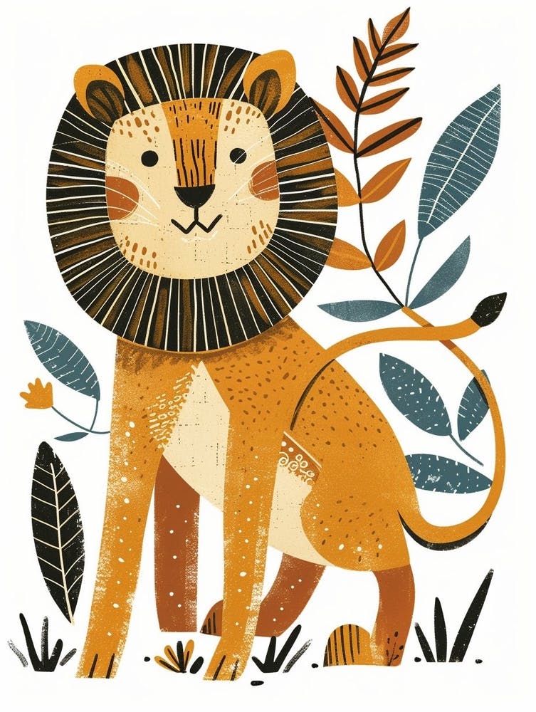 African Lion Lion In Different Seasons Clipart 3