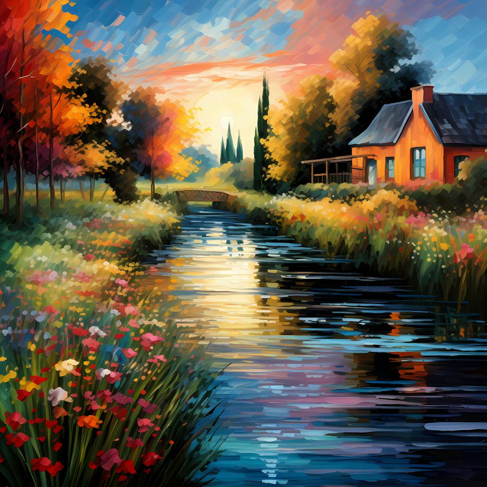 Whispers of Van Gogh: Secluded Garden Strokes