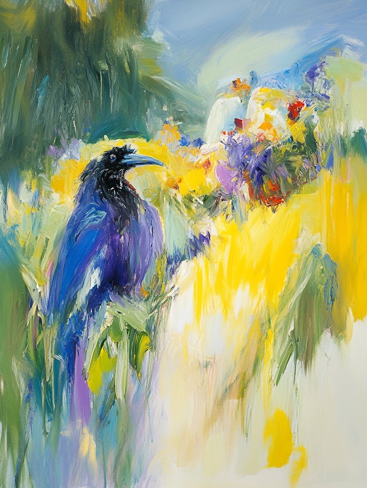 Crow In The Garden