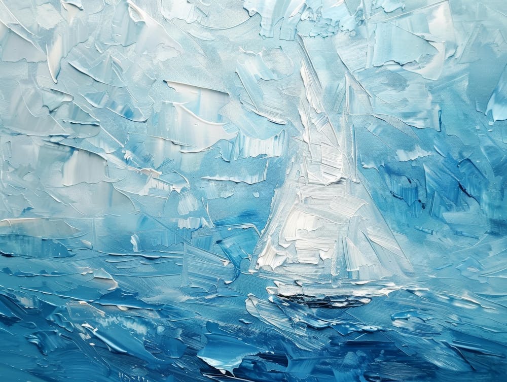 Sailboat In The Blue Ocean