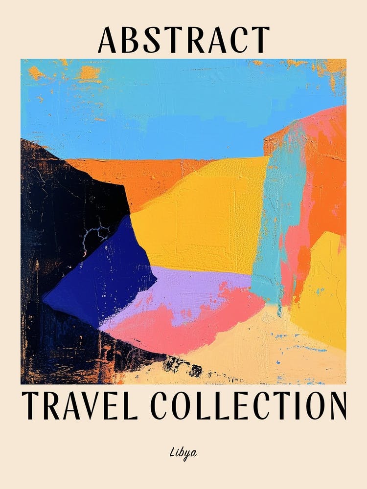 Abstract Travel Collection Poster Libya 3