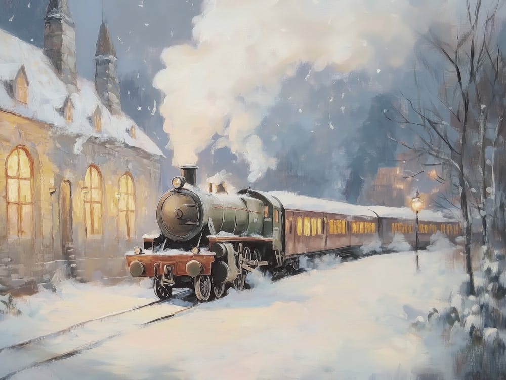Winter Christmas Train