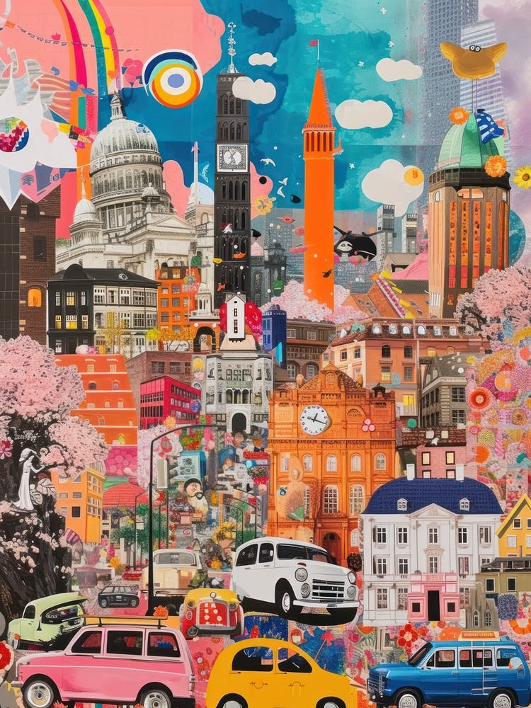 Copenhagen   Retro Collage Style 4