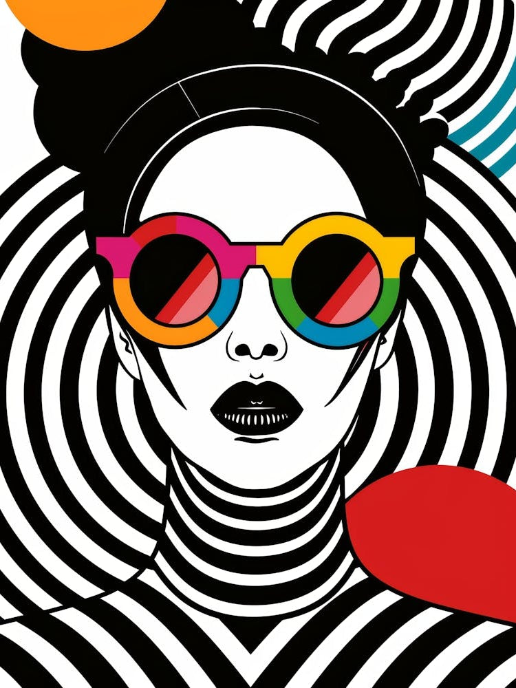 Rainbow Woman With Sunglasses