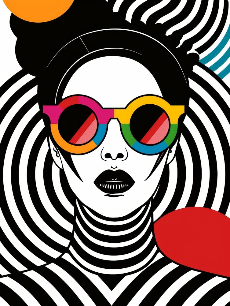 Rainbow Woman With Sunglasses