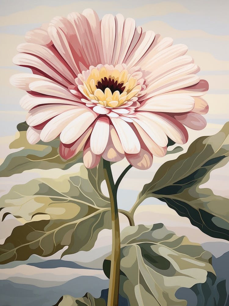 Gerbera Daisy 1 Flower Painting