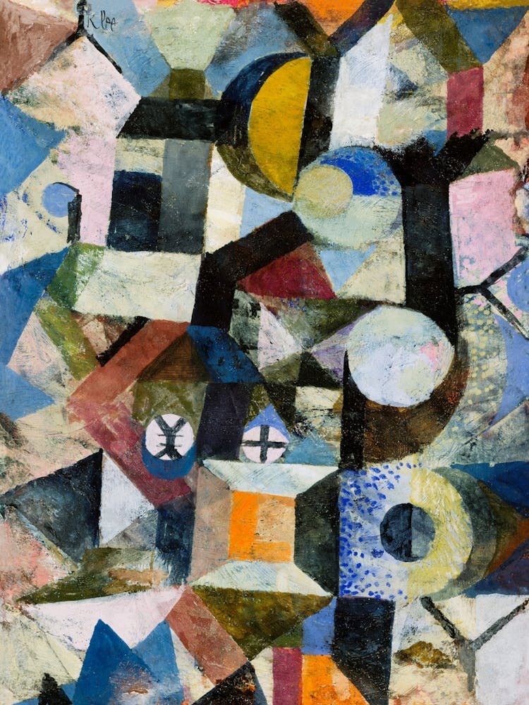 Composition With The Yellow Half Moon And The Y, Paul Klee