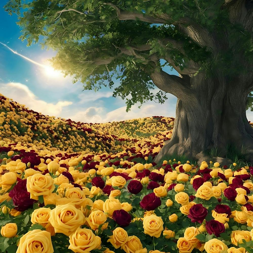 Roses In A Field