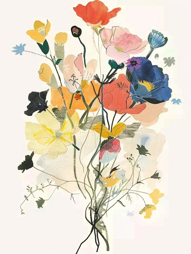 Buttercup Collage Flower Bouquet
