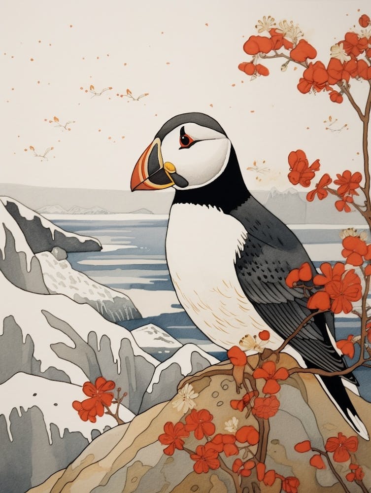 Bird Illustration Puffin 1