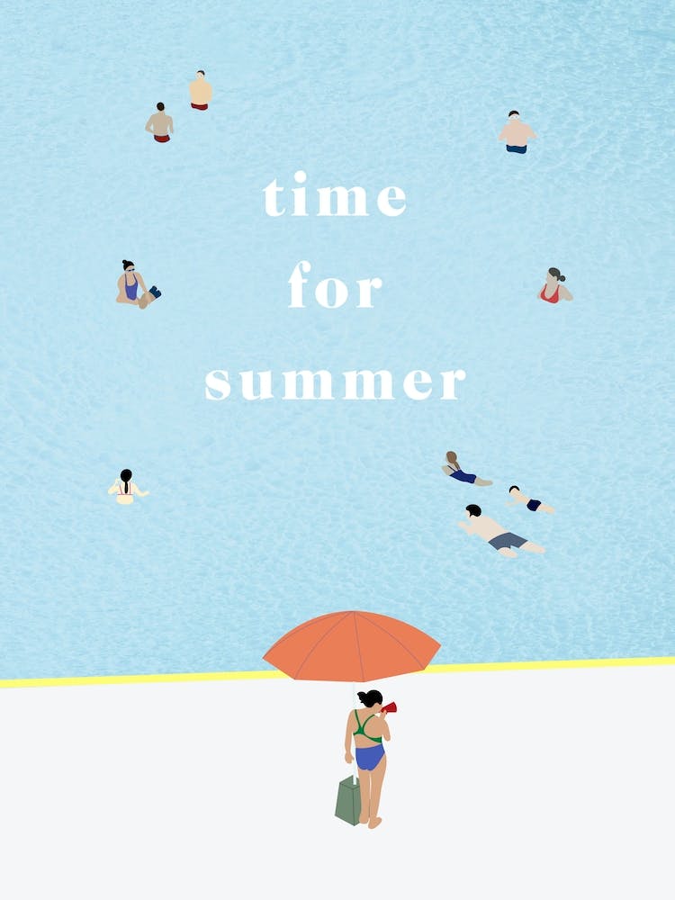 TIME FOR SUMMER -  minimal illustration 1