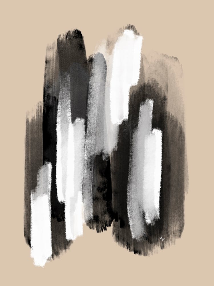 Beige Abstract Strokes