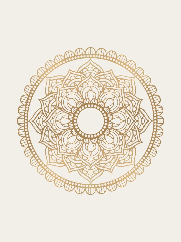 Beige Mandala No 136 D