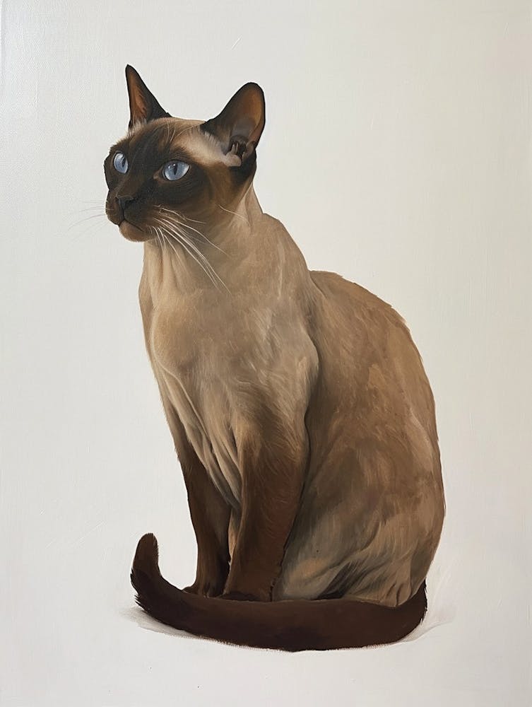 Burmese Cat Painting 1
