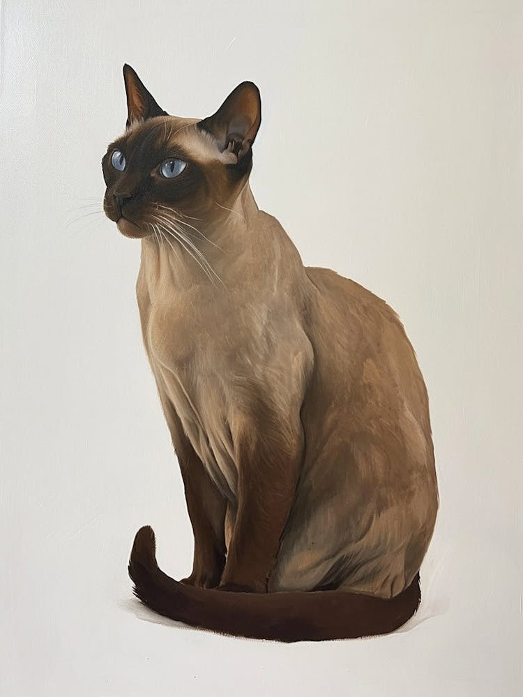 Burmese Cat Painting 1