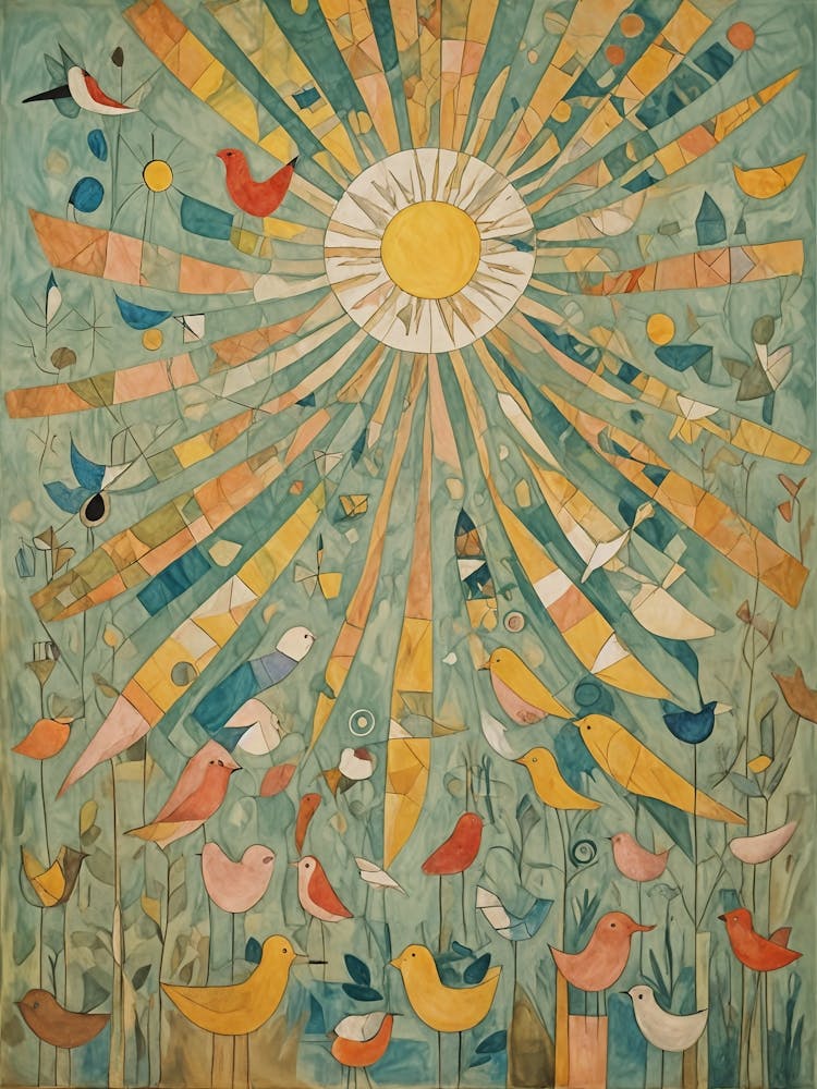 Vögel in der Sonne