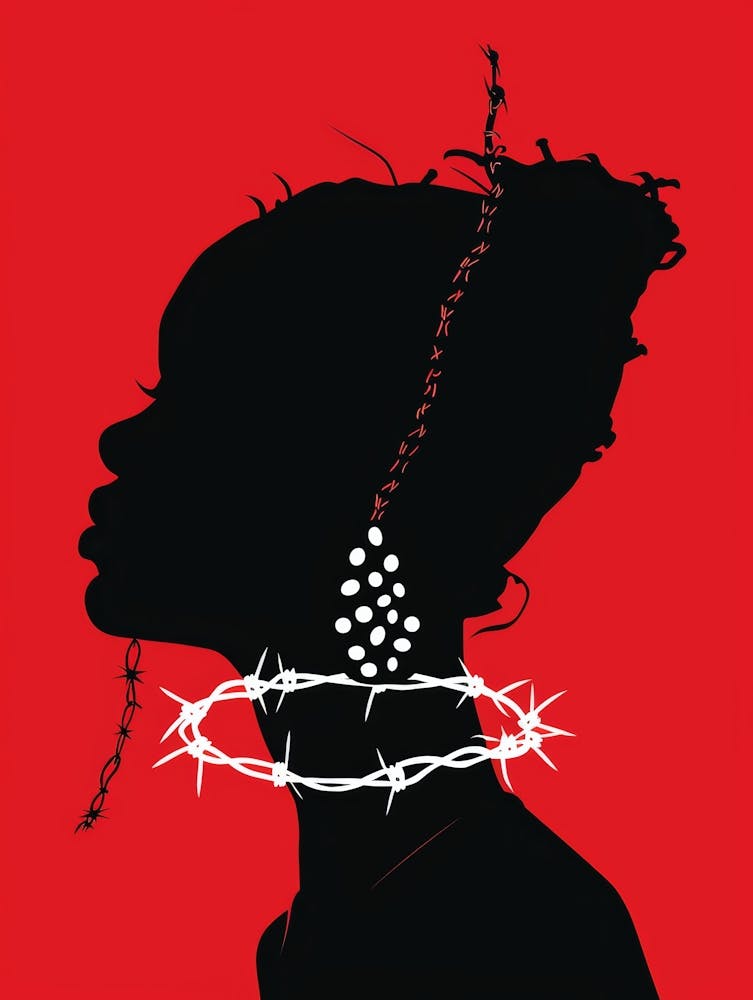 Woman With Barbed Wire