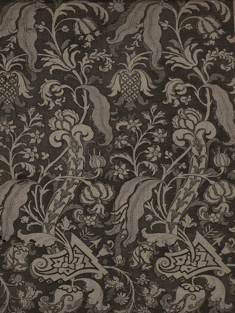 Black And White Floral Rug