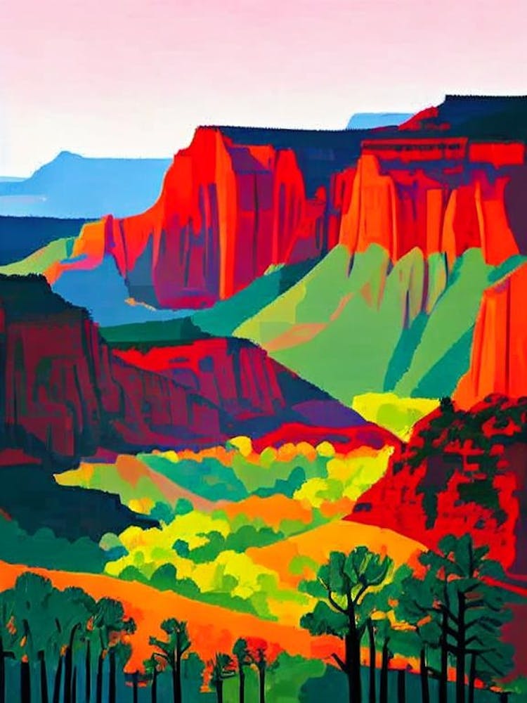 Zion National Park1 United States Of America Abstract Colourful