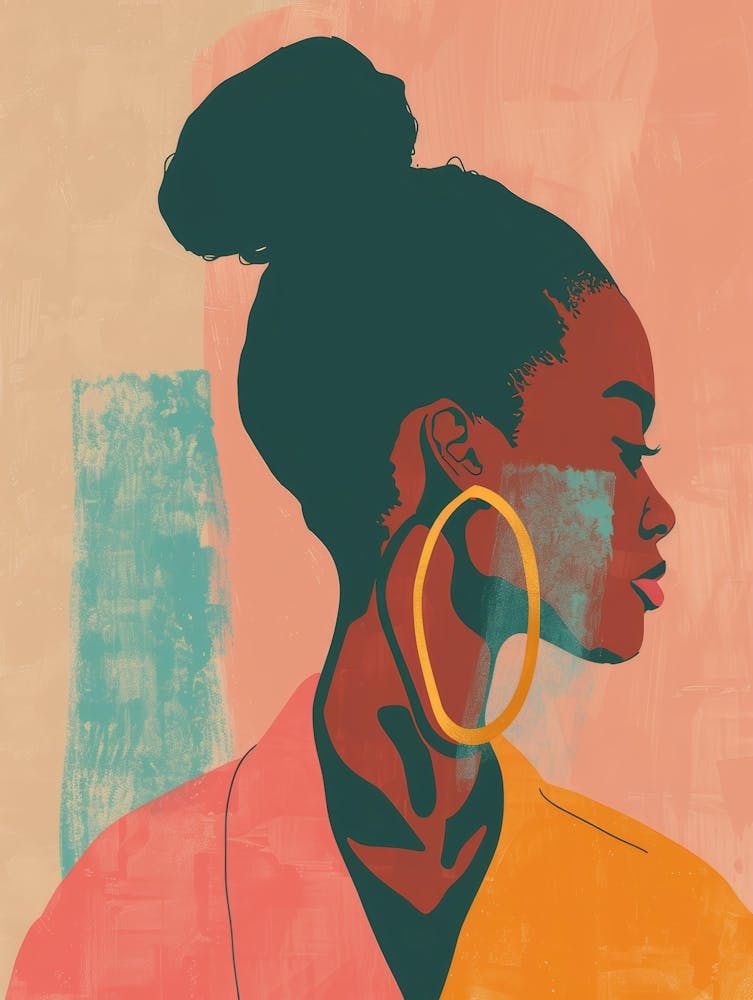 Portrait Of A Woman With Hoop Earrings
