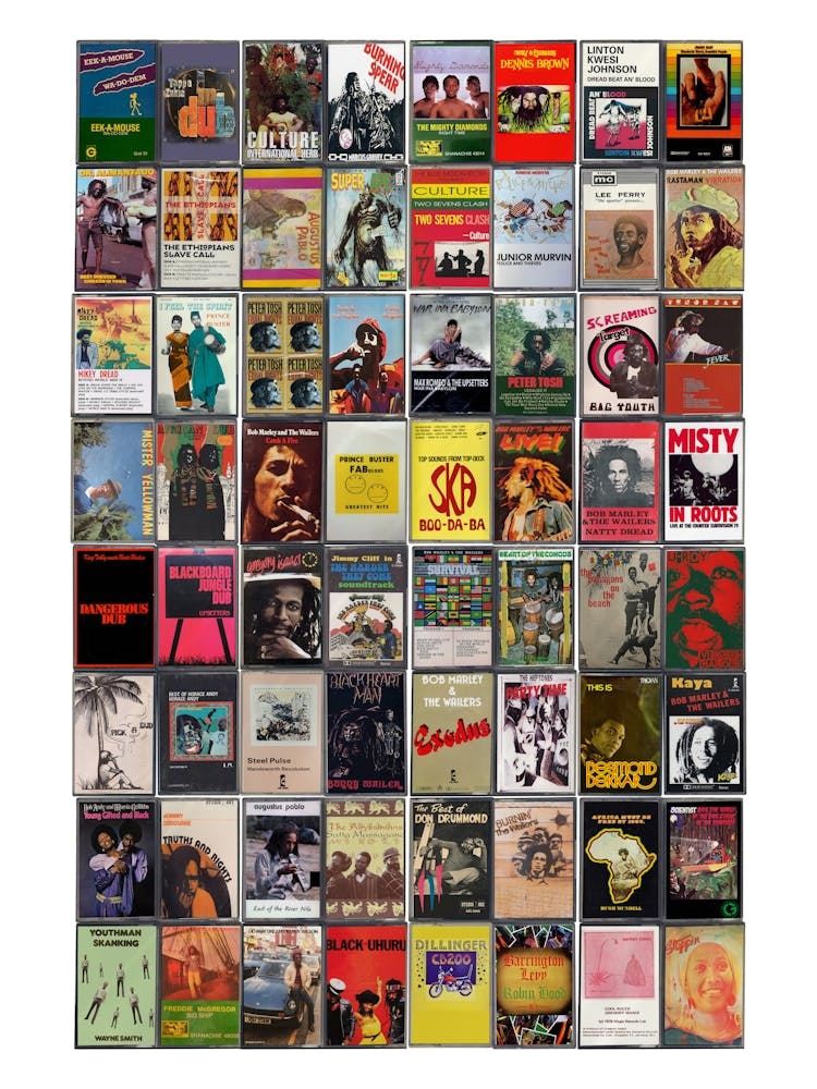 Reggae Music Print - Vintage Cassette Covers