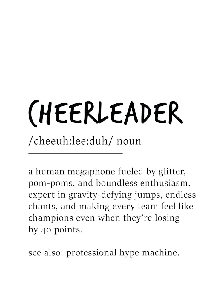Cheerleader Definition Poster - Wörterbuch