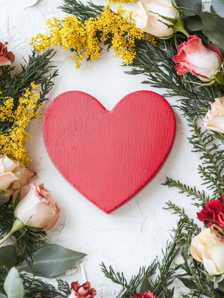 Heart Wreath With Flowers
