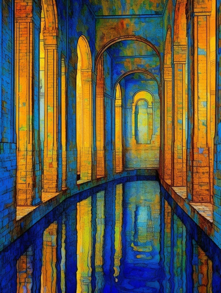 Basilica Cistern Yerebatan Sarnc Pixel Art 9