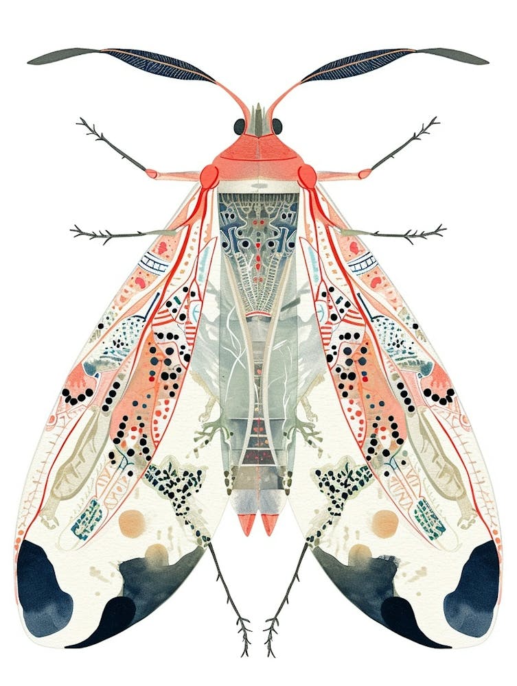 Colourful Insect Illustration Lacewing 19