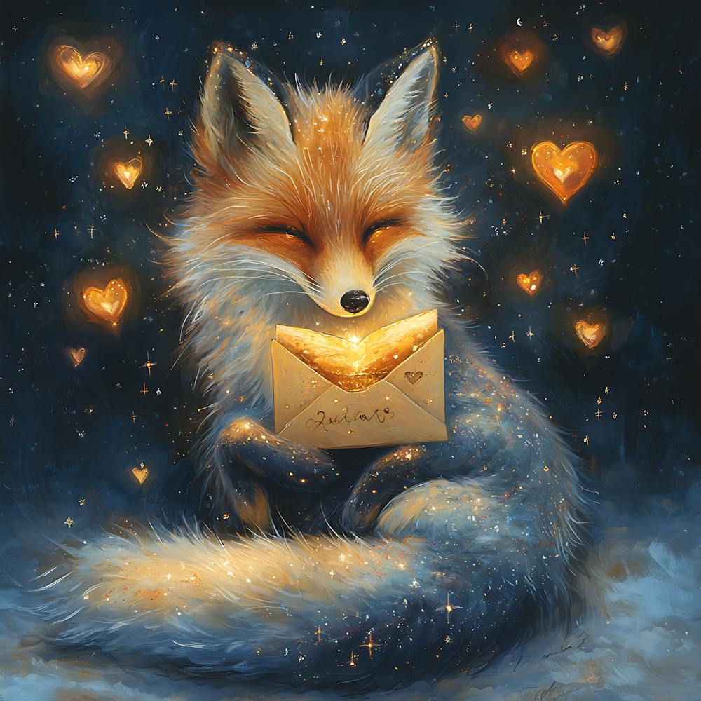 Fox With Hearts