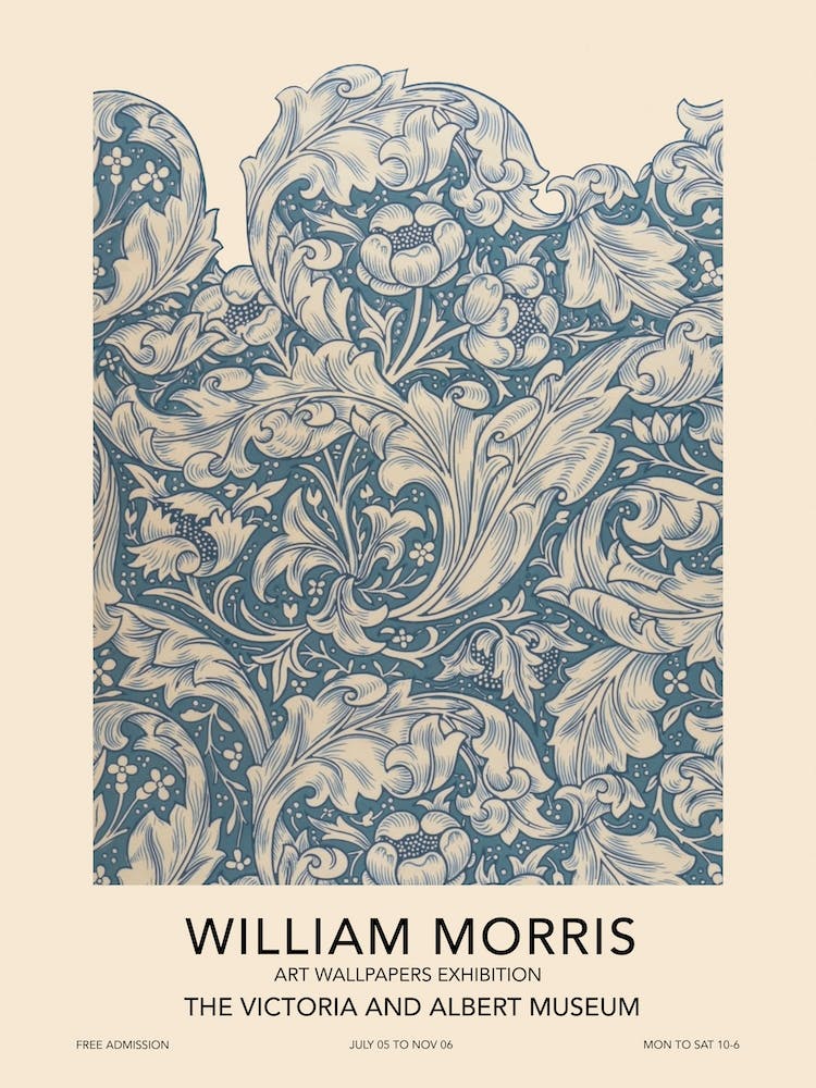 Bachelors Button Exhibition Poster, William Morris